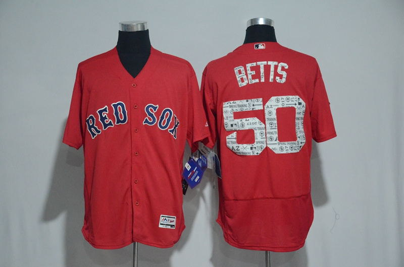 2017 MLB Boston Red Sox #50 Betts Red Spring Training Flex Base Jersey